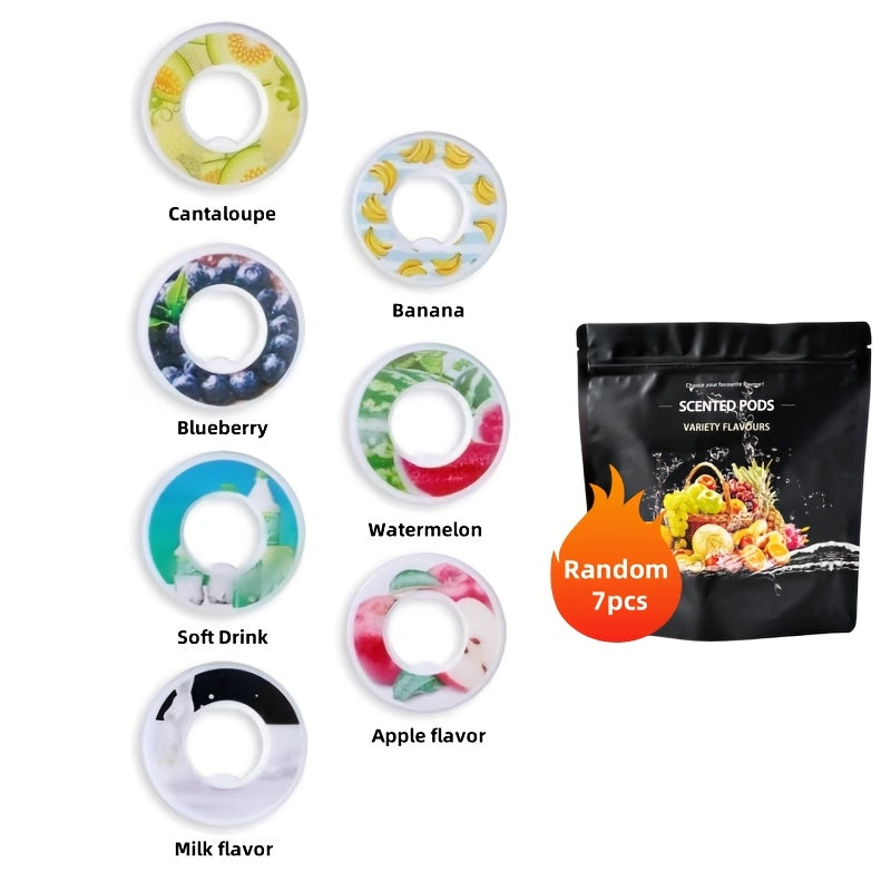 7 Fruit Flavour Pods Starter Set with Drinking Bottles, including Sports Water Bottle and scented flavour pods, a best seller.