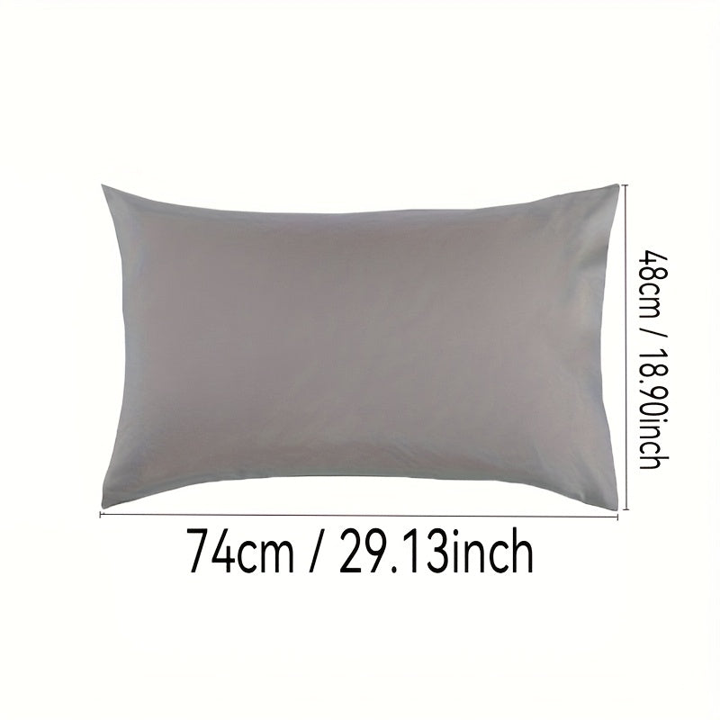 One piece set of 100% Brushed Pillowcases (Without Pillow Core) that are ultra soft and cozy, while also being wrinkle, fade, and stain resistant. Features envelope closure for easy use on bed pillow cases.