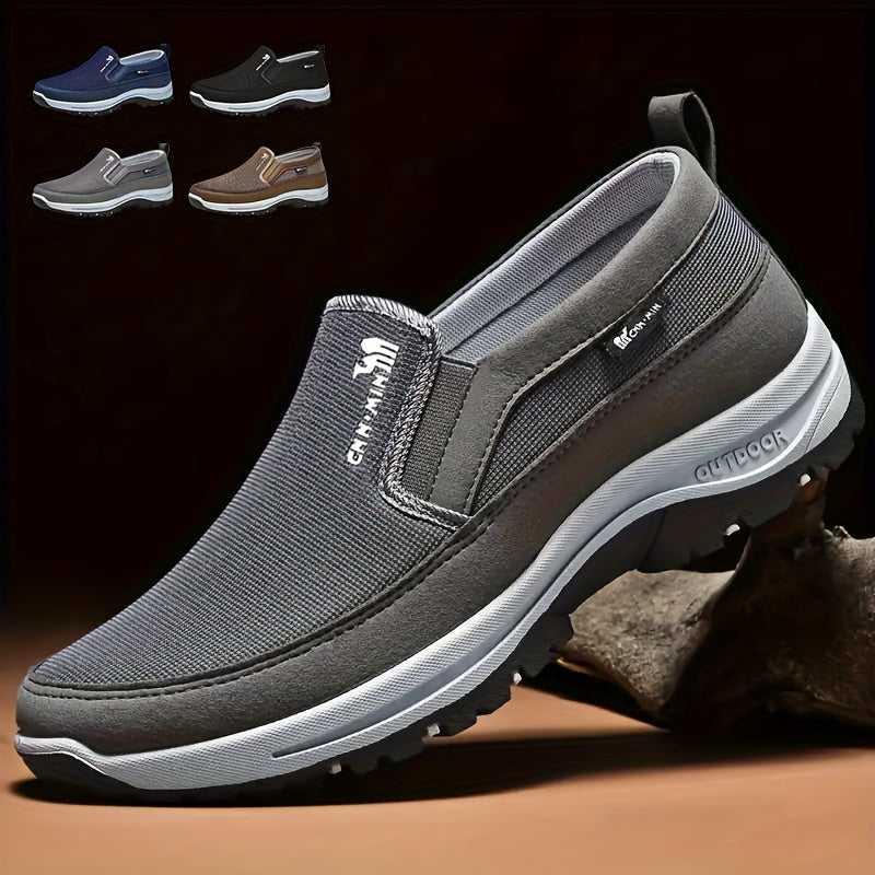 Men's slip-on walking shoes - comfortable, durable, and breathable for outdoor activities and daily use