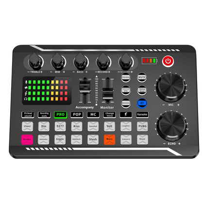 ROMOSON Professional Audio Mixer USB zaryadlash, DJ effektlari va ovoz o'zgartiruvchi, PC/Smartfon mosligi, ≤36V litiy batareyasi bilan