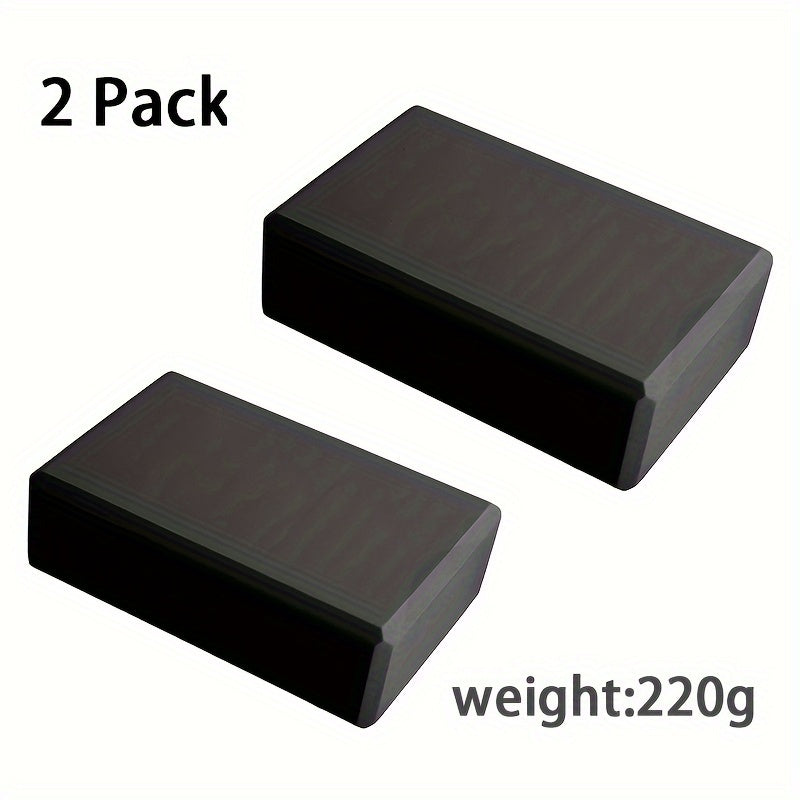 High-Density EVA Yoga Blocks 2-Pack with Beveled Edges for Flexibility in Pilates, Durable and Lightweight