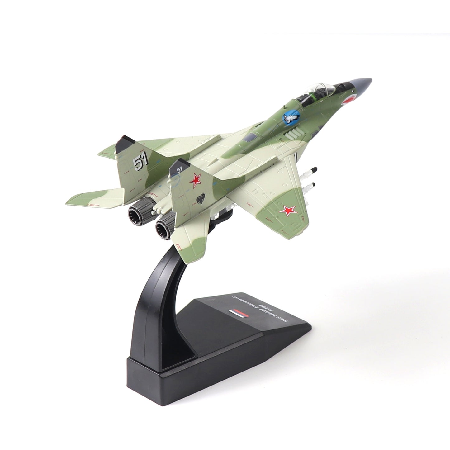 1/100 Scale Mig-29 Fighter Model Kit crafted from alloy, ideal for collectors and gifts, ages 14+.