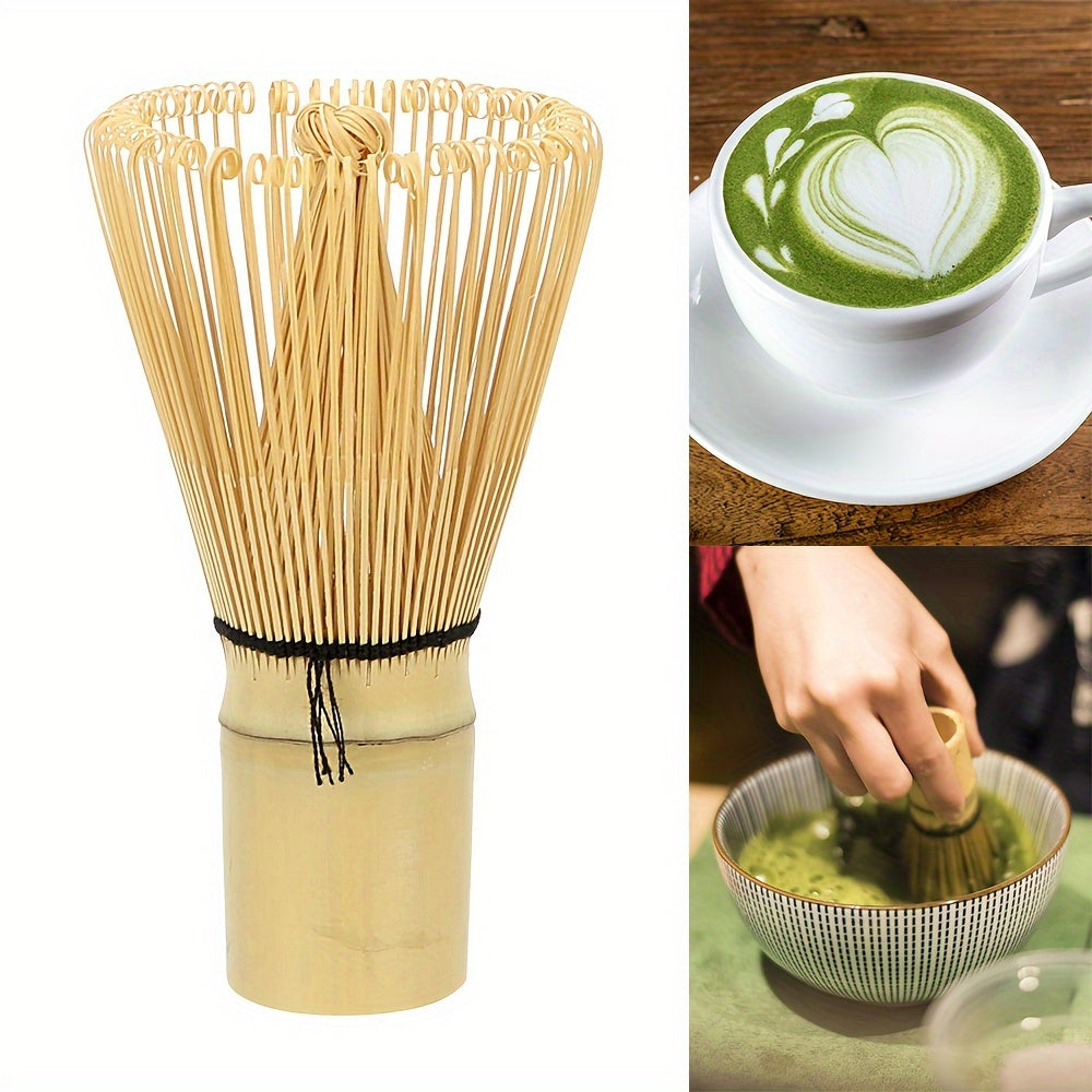 One piece of Japanese Ceremony Prong Bamboo Matcha Whisk - A traditional green tea powder Chasen brush for tea preparation. Ideal for family gatherings, theme parties, weddings, and birthday celebrations.