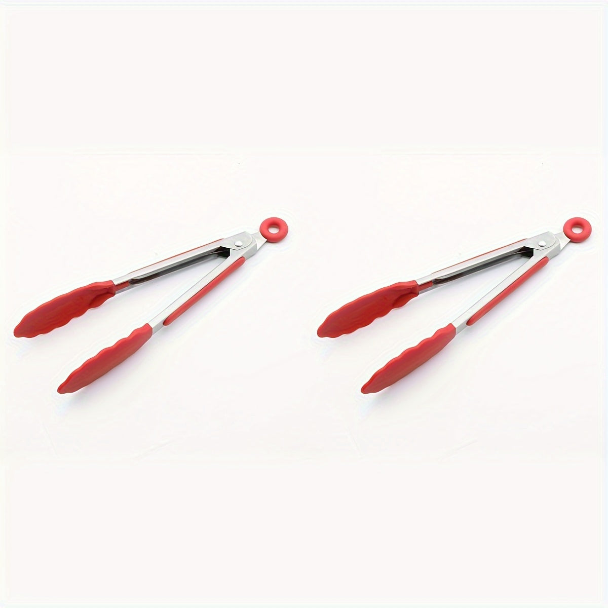 Set of 2 kitchen tongs made of stainless steel with silicone tips, along with a set of 3 meat shredder claws. These multipurpose accessories are perfect for BBQ and cooking tasks, made to handle both metal and plastic food processors.