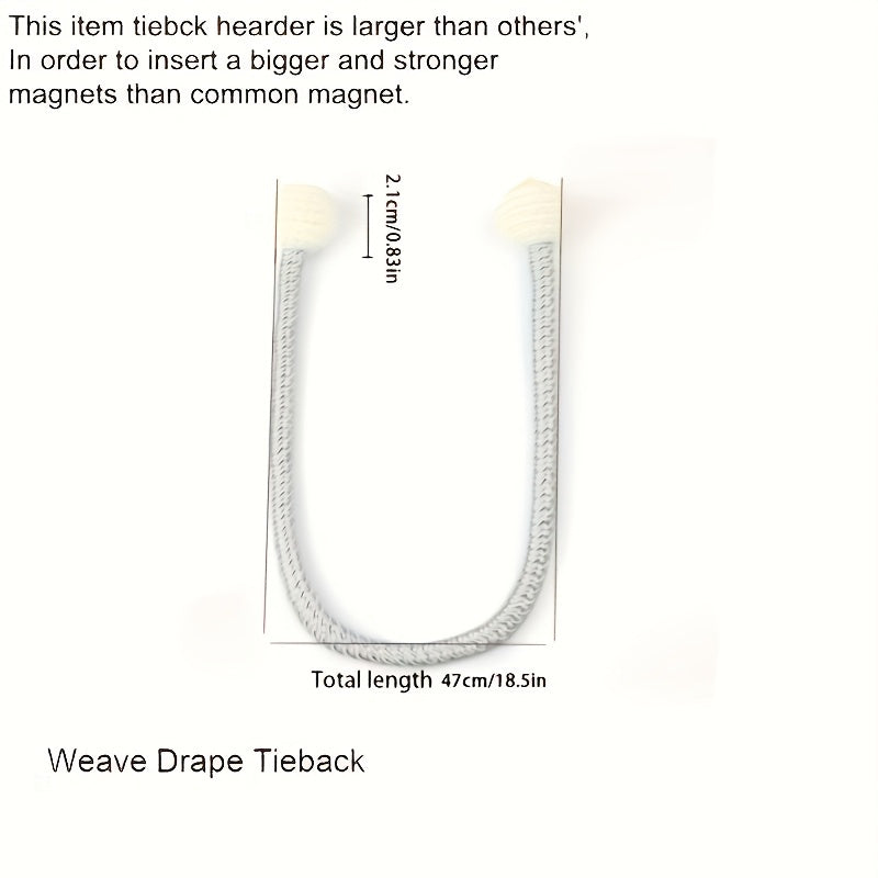 Украсьте свой дом двумя магнитными завязками для штор в классическом стиле с европейским дизайном и прочной магнитной плетеной веревкой
