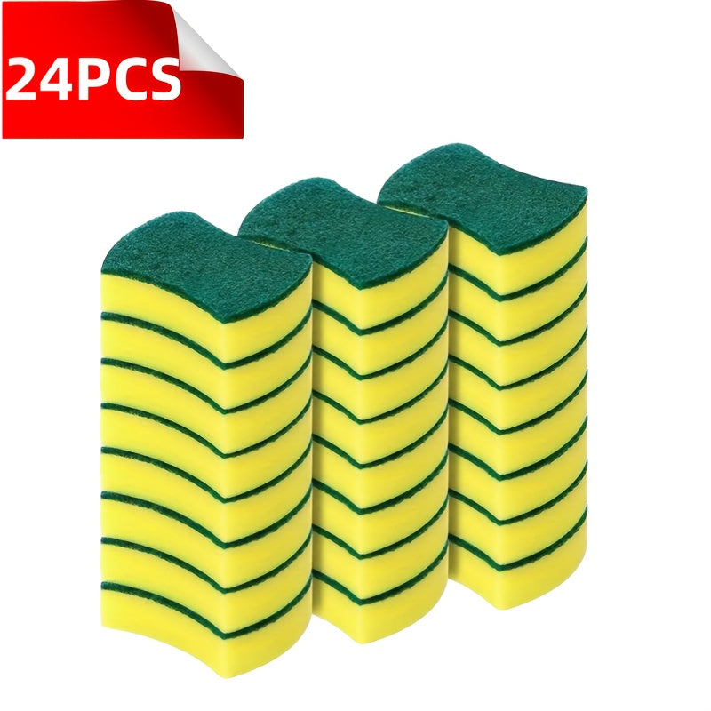 12 or 24 pieces of Kitchen Cleaning set includes: Sponges, Dish Towels, Cleaning Cloths and Anti-Scratch Scrub Sponges.