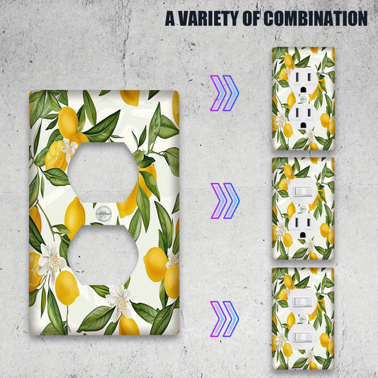 Lemon Tree Decorative Light for Switch Cover, Easy Install, Bedroom & Bathroom Wall Decor.