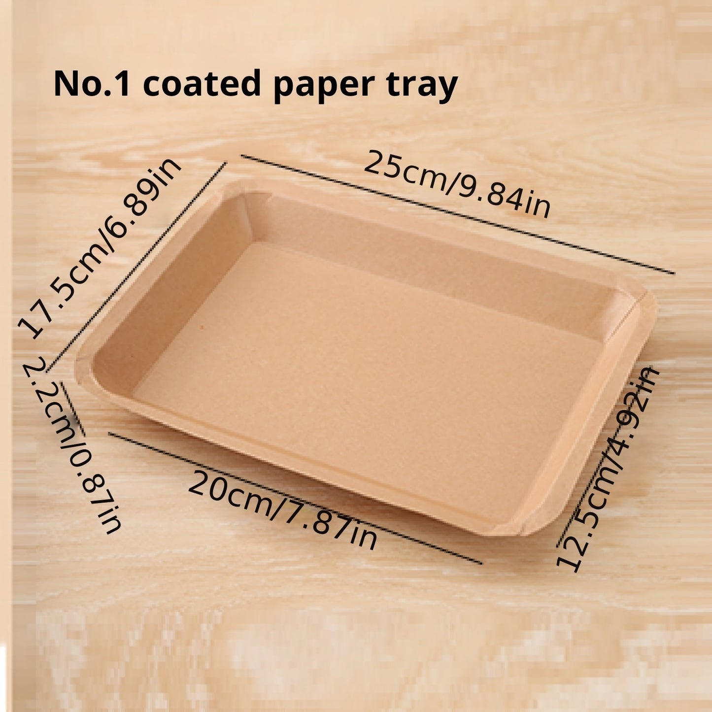 25 pieces of heavy duty disposable rectangle food trays, made from compostable, extra large paper. Perfect for serving crawfish, lobster, and crab at parties, BBQs, and crawfish boils. Accessories included.