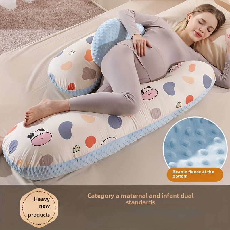 Every mother needs to have a maternity pillow. It provides waist protection, supports side sleeping, aids in pregnancy support, and acts as a versatile abdominal pillow. This pillow is perfect for the summer months of pregnancy and makes a special gift