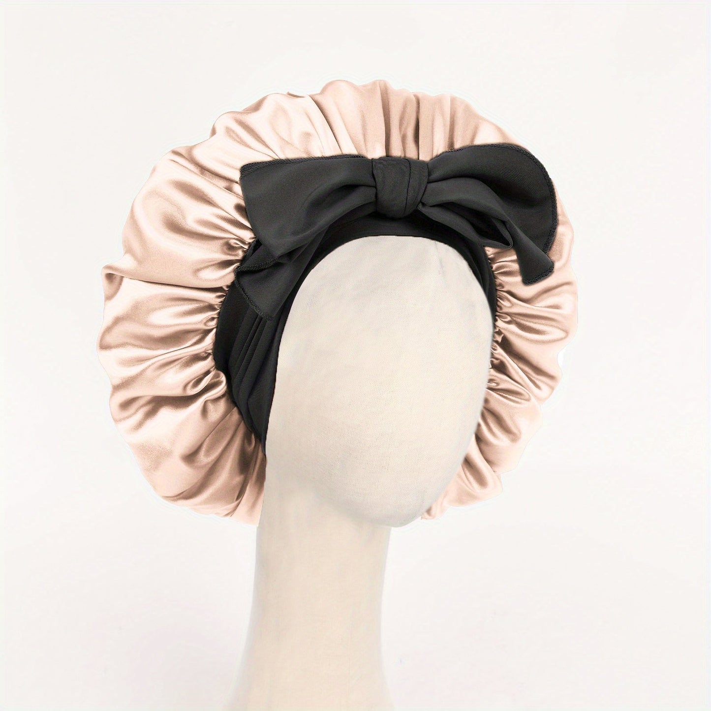 Satin Bonnet Silk Sleep Cap Adjustable Headwear with Tie Band - Perfect Christmas Gift for Women and Men