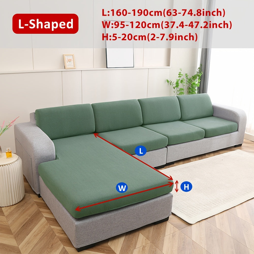 1 piece water-resistant sofa cover with classic elasticity, non-slip design, and easy care to protect and style furniture.