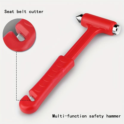 [Popular Choice] Durable 3-in-1 Emergency Safety Hammer - Portable Tool for Car and Home with Seatbelt Cutter, Window Breaker, and Fire Starter