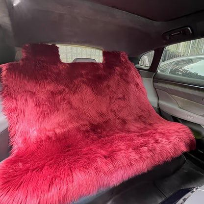 Thickened plush seat cushion for winter car driving.