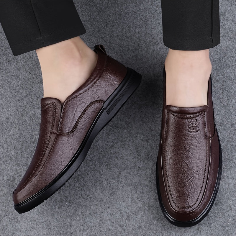 CLOHOO Men's Handmade Slip On Loafer Shoes