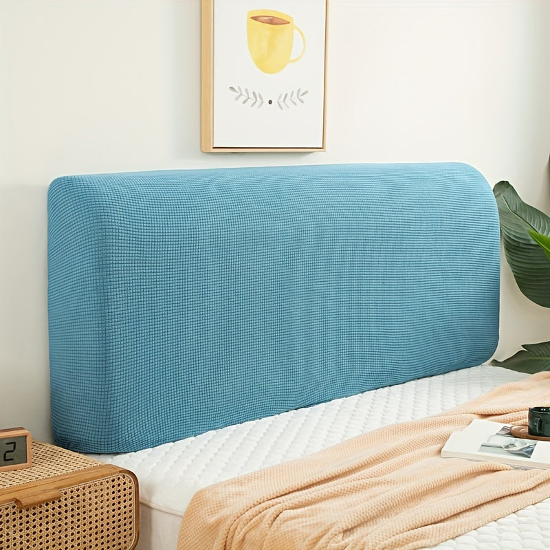 Machine washable bed headboard cover made of polyester fiber fill, inspired by macarons, featuring a soft and stylish corn texture.