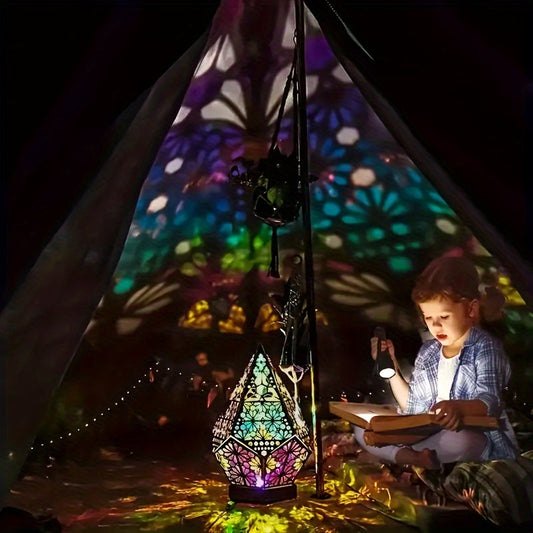 Bring the romance of a starry sky home with the Bohemian lamp palm projection lamp