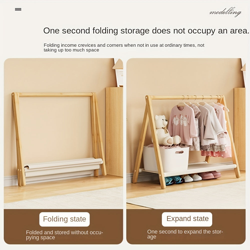 Wholesale Simple Coat Rack for Bedroom, Living Room, Balcony - Foldable Hanger Indoor Floor Clothes Organizer