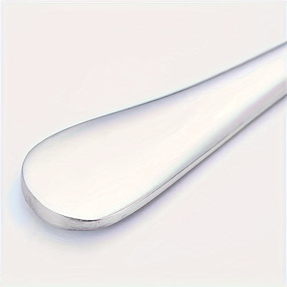 8 stainless steel long-handled spoons, perfect for ice tea, coffee, ice cream, and dishwasher safe.