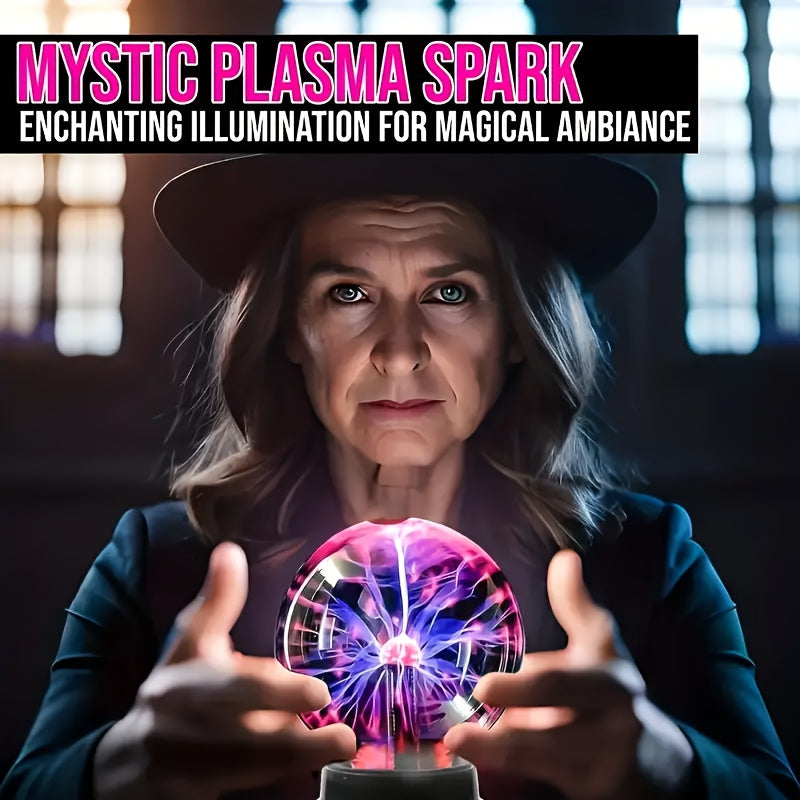 Plasma Ball Light with touch and electrostatic induction - perfect for Christmas, Halloween, or Thanksgiving gift.