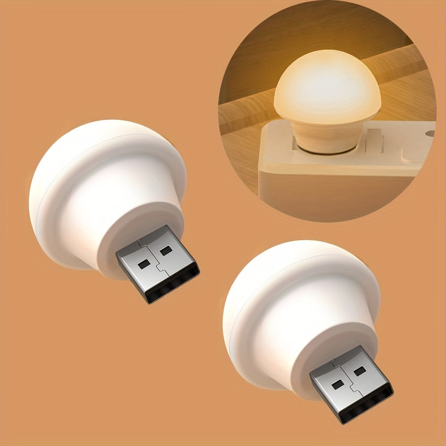 Compact, portable LED lamp for desktop use.