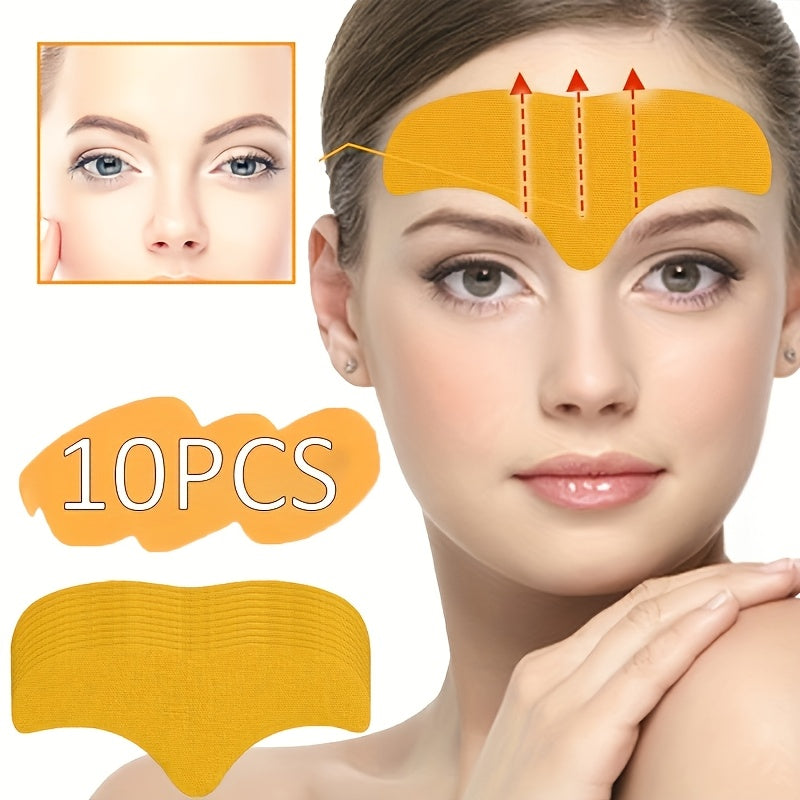 10 Collagen forehead & eye wrinkle patches hydrate and firm skin for all skin types, alcohol-free.