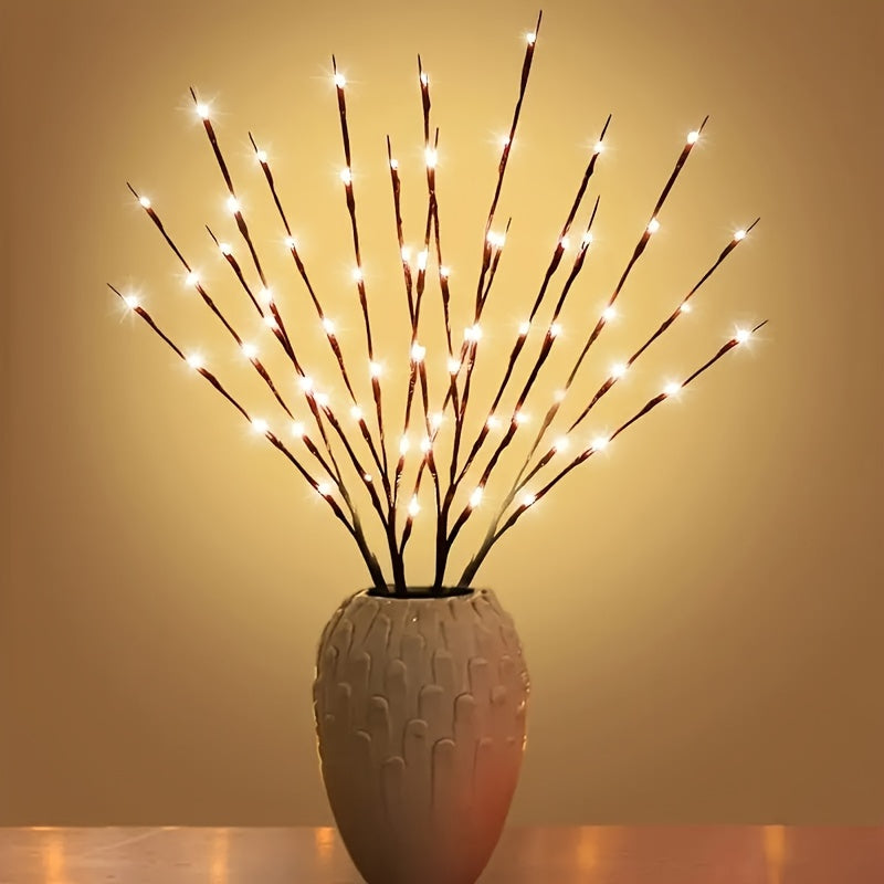 1 piece of Art Deco style 20 LED tree branch lights with geometric pattern. Freestanding tabletop decorative string lights for living room. Switch control, battery powered. Flower theme night light for bedroom, perfect for birthdays, Easter, or gifts.