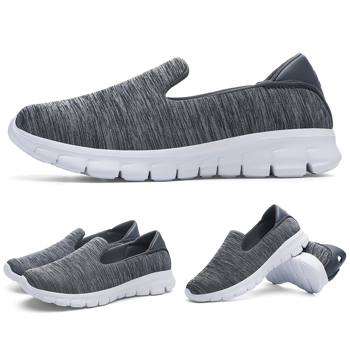 Lightweight, breathable slip-on sneakers for stylish and comfortable walks or runs.