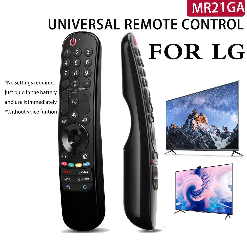 MR21GA Remote Control AKB76036202 is the replacement for LG AI ThinQ 4K Smart TV models 55UP75006, NANO8, NANO75, CX, G1, and A1, without voice and pointer functions.