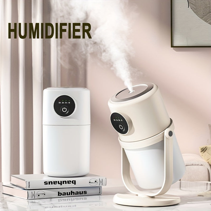 KaisoTech Aromatherapy Humidifier: Ultra-quiet, portable humidifier with night light for use in bedroom, office, or car. Easy to fill 280ml tank, available in beige/white.