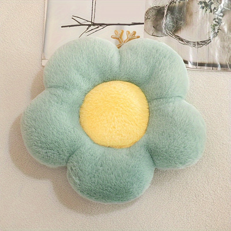 1 Pc Flower Plush Pillow for Bedroom and Sofa Decoration, Fruit Embroidery Design, Ideal Gift Item.