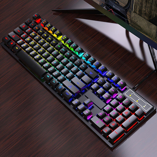 Luminous mechanical feel office gaming keyboard