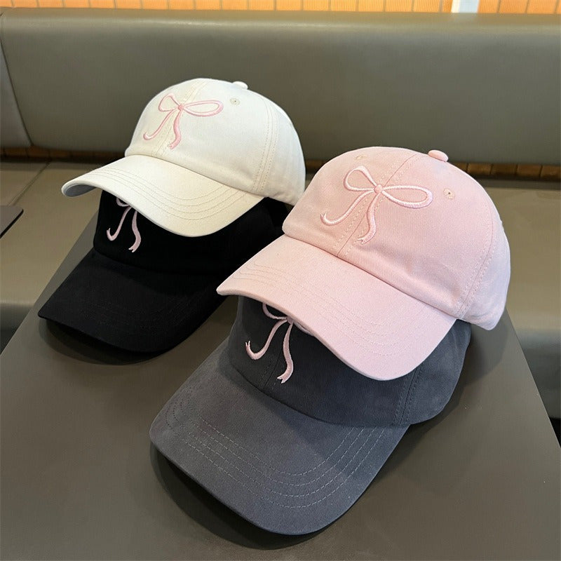 New pink bow baseball cap, perfect gift.