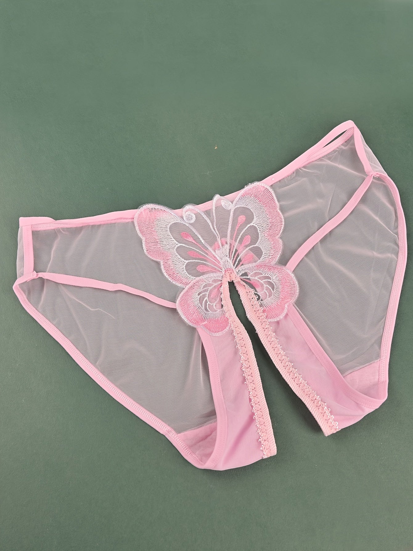 1 piece of sexy butterfly mesh underwear for women, breathable and silky, suitable for size M.