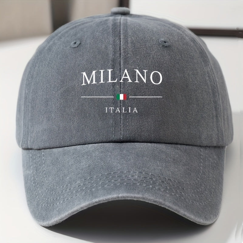 MILANO Fashion Printed Breathable Baseball Cap, Vintage Dad Hat