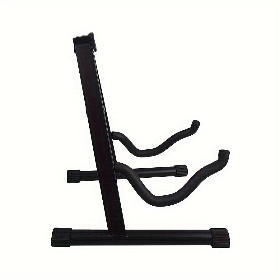 Bakelite A-type Guitar Stand for Electric Bass, Electric Acoustic Guitar, and Pedestal Stand with Folding Design.