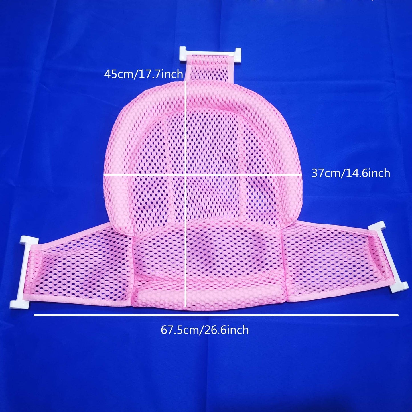 Bath Support Seat for Kids featuring Non-Slip Mesh - Available in Polyester with Pink or Blue Options for Children