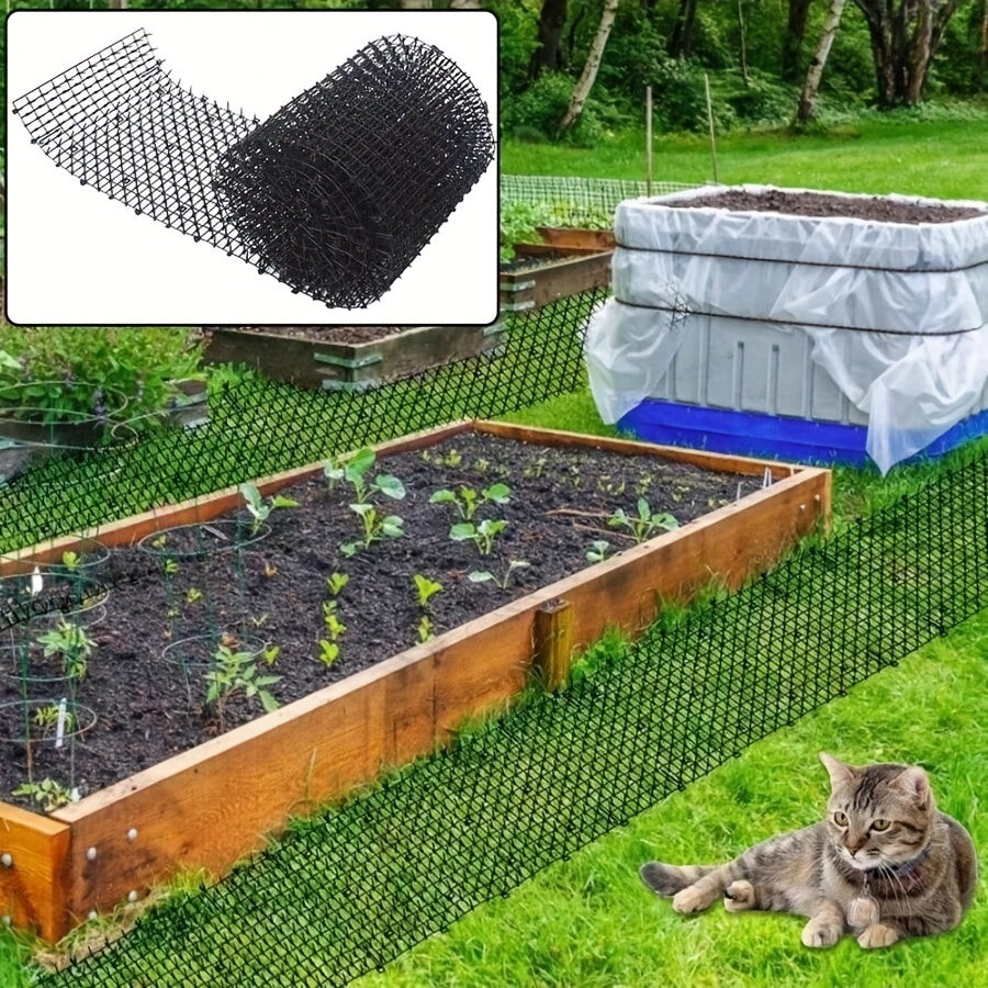 1 piece 200cm x 30cm anti-cat thorn pad for repelling cats, with nails, rolls, netting and in vegetable gardens to prevent pet trampling.