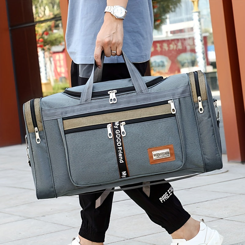 Versatile travel bag for men with large capacity and foldable design, ideal for business trips.