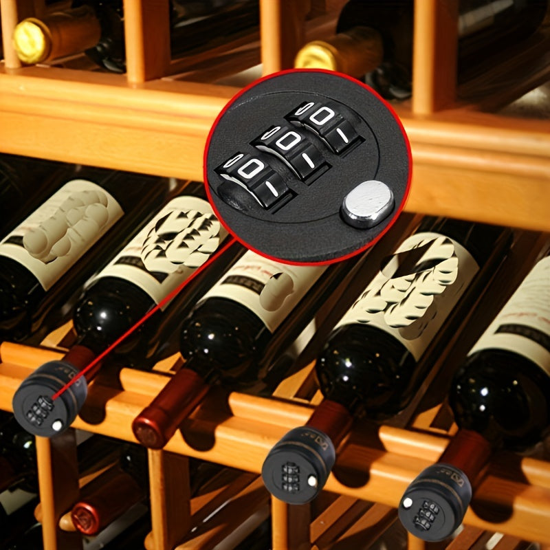 Wine bottle locks for securely storing liquor.