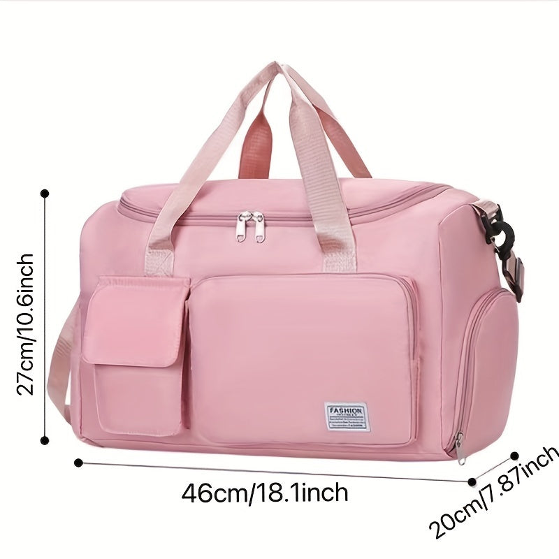 Sports fitness bag with wet/dry separation, multi-functional handbag for short trips and travel.