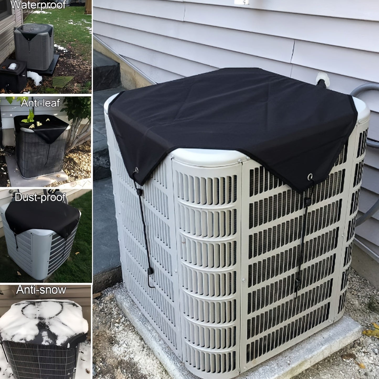 Protect your central AC units from leaves, rain, dust, and snow with this Vertical Outdoor Air Conditioner Cover. Preventing any unwanted damage to your system, this cover ensures year-round protection for your outdoor unit.