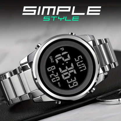 Men's SKMEI Multifunctional Digital LED Night Light Timing Alarm Fashion Watch, Perfect for Gifting to Men.