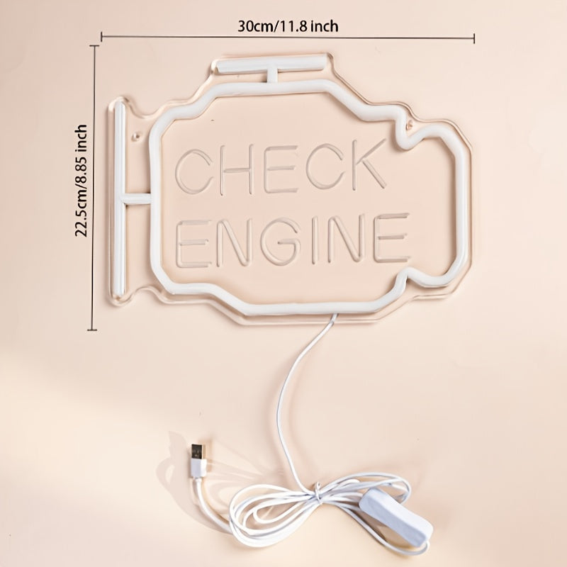 Check Engine Letter Neon Light for weddings, engagement parties, bedrooms, and decorative wall mounting.