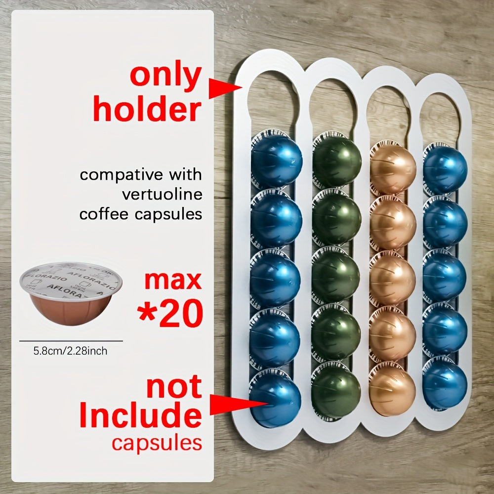 Aluminum Wall-Mounted Coffee Capsule Stand for Coffee Pods Storage