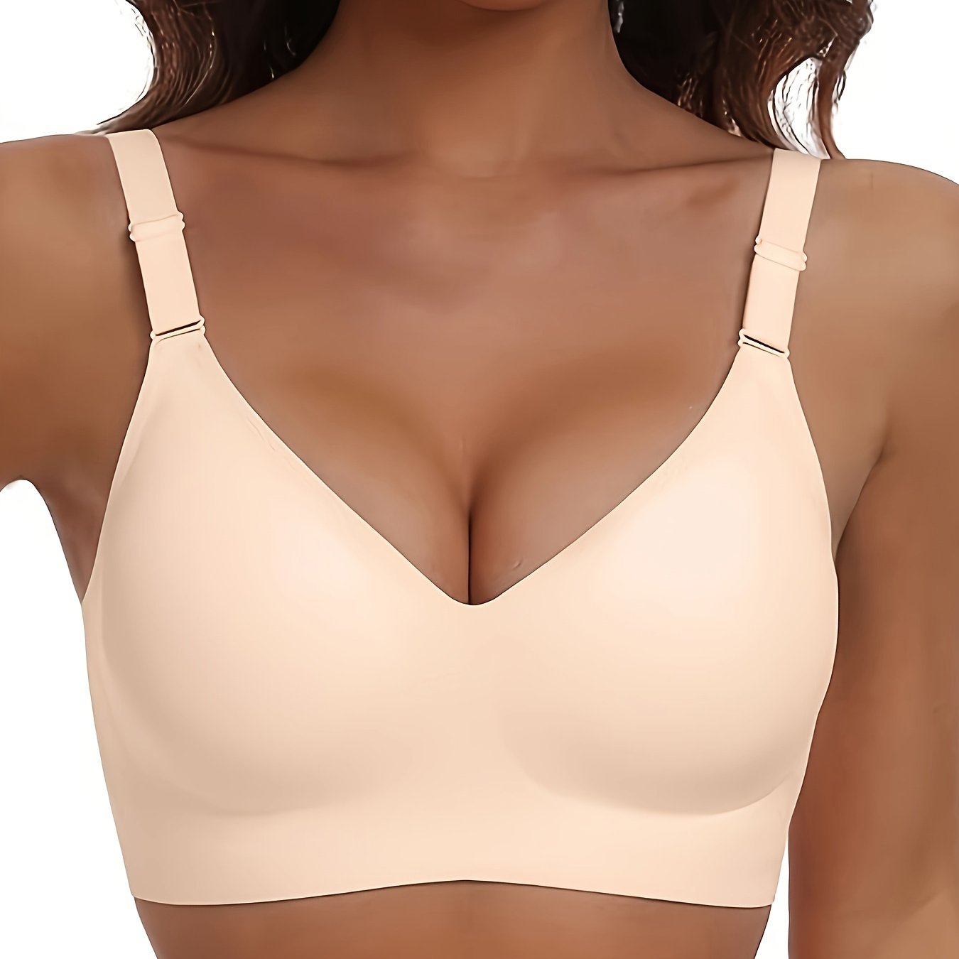 Wireless cami bra with push-up support, comfortable and seamless, for women's lingerie and underwear.