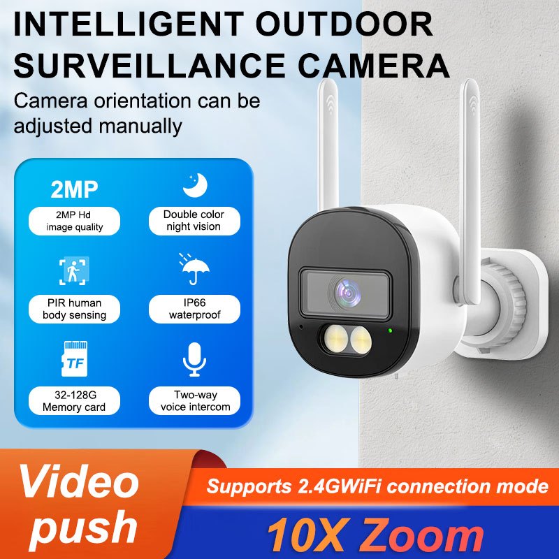 Wireless Outdoor Surveillance Camera by THIRYWO - Smart HD 1080p WiFi Security Cam with Infrared Night Vision. Features Motion Detection via Mobile App, USB Powered, Made of ABS Material with No Battery. Suitable for Adults 14+. Perfect as an Easter or