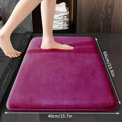 Super absorbent bath mat with non-slip backing, ultra soft and comfortable, perfect for your bathroom decor.