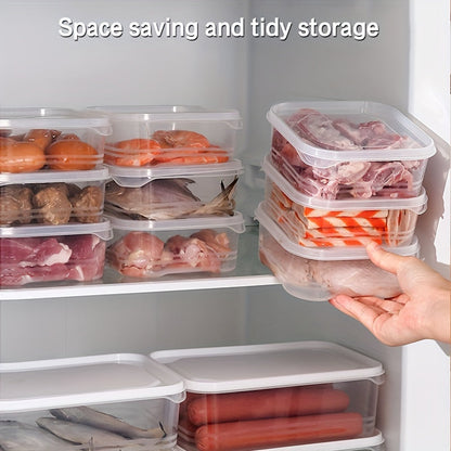 One set of three food preservation boxes, refrigerator storage boxes, and grain storage boxes. These plastic boxes come in three sizes - large, medium, and small. Also included is a lunch box and fruit storage box with lids, making them perfect for