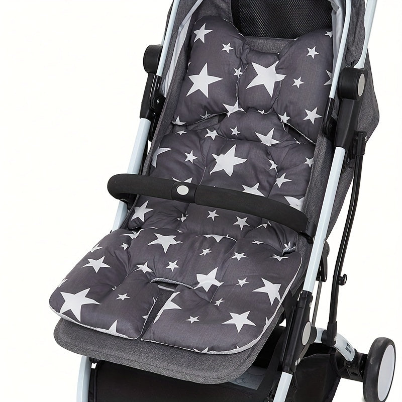 Dark Grey Star Cushion Liner Mat Pad for Stroller High Chair Seat