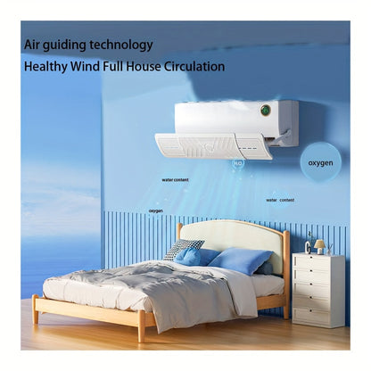 Universal Air Conditioner Wind Deflector with Retractable Side Hanging Design, Ideal for Elderly and Youngsters, Ensures Direct Blowing